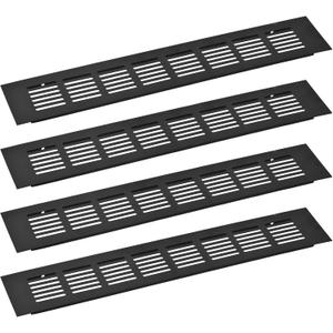 uxcell 4pcs Rectangle Ventilation Grille Aluminum Alloy Mesh Air Vent Cover, 350x60mm