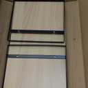 YGYQZ Wood Office Desk Shelf Organizer - Desktop Supplies Cute Dresser Top Organization Storage Rack and Cubicle Decor Aesthetic Bookshelf for Women Man and Kids (Black-Two Tier)