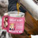 BECHUSKY Christmas Aunt Gifts From Niece, Nephew - Aunts Birthday Gifts - Aunt Mug - Christmas Gift For Aunts, Auntie - Mothers Day Gift Idea From Kids - Stainless Steel Tumbler 14 OZ