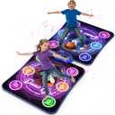 Dance Mat Toys for 3-12 Year Old Kids,Kids Dance Mat with Light Up 12-Buttons & 5 Game Modes,Double Player Dance Pad for Girls Boys, Birthday Xmas Gifts for 3 4 5 6 7 8 9 10+ Year Old Girls Boys