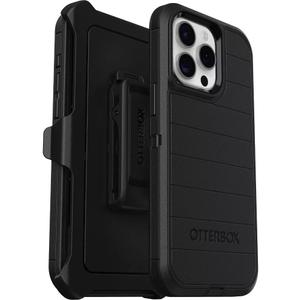 OtterBox iPhone 15 Pro Max (Only) - Defender Series Case - Black - Screenless - Rugged & Durable - with Port Protection - Holster Clip Includes - Microbial Defense Protection