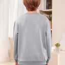 Boys Fall Casual Geometric Texture Sweatshirts Sports Crew Neck Pullover 5-14 Years (M)