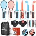 [ / ] Switch Sports Accessories Kit for Nintendo Switch 2(2025)/Switch 1/OLED,Family Party Game Bundle Set for Joy-Con 2 with Storage Carrying Bag for NS2 Sports