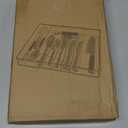 IEEK Silverware Drawer Organizer Tray for Kitchen,Expandable Utensil Tray Multipurpose Drawer Dividers Adjustable Cutlery and Flatware Holder,Plastic Spoon Forks Knives Holder Storage Divider,Clear-M