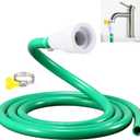 Faucet Hose Adapter for Sink - 4.1 Ft Silicone Tube with Adjustable Faucet Connector, Stainless Steel Clamp & Zip Tie, Sink to Bucket Water Transfer Attachment for Cleaning and Outdoor Use