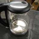 Cosori Electric Kettle, No Plastic Contact With Water, Wide Mouth For Easy Cleaning, Auto Shut Off, 1.7L Tea Kettle & Hot Water Boiler, Water Heater & Teapot, Borosilicate Glass, Black, 1500W (1.8 Quarts)