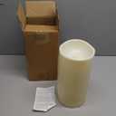 Luminara Flameless LED Battery Operated Ivory Pillar Candle, Flickering Realistic Moving Flame, 3" x 6.5" Real Wax Indoor Home Bathroom Decor Candle