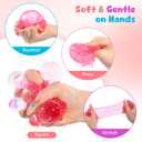Glitter Water Drop Squishy,Malt Sugar Squishies Rain Drop,Stress Relief Fidget Dream Squeeze Toy (Purple)