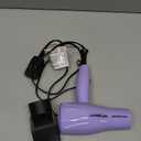 1875 Ceramic Hair Dryer, Powerful Fast Drying, Multi-Setting with Comb Attachment, Additional Detangler Included, Slide Bar Switch, Compact for Home & Travel (Purple)