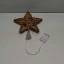 Christmas Tree Topper Farmhouse Christmas Decor Christmas Tree Decorations Rattan Natural Christmas Tree Star with 10 Warm LED Lights for Rustic Christmas Ornaments Holiday Seasonal Decoration 10 Inch