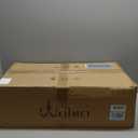 Wellmet Wood Bead Chandelier 38", 12 Light Black Wagon Wheel Chandelier, Farmhouse Dining Room Pendant Light Fixtures Bohemian Coastal Chandeliers for Foyer, Kitchen, Living Room, Entryway, Bedroom