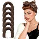 Heatless Curls Overnight Set - 6PCS Jumbo Velvet Hair Rollers to Sleep In, No-Damage Flexi Rods for Beautiful, Effortless Curls and Waves for Women (6 Count (Pack of 1), Brown)