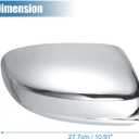 uxcell 1 Pair Chrome Plated Full Mirror Cover Cap for Dodge Charger 2011-2022