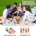Extra Large Picnic Blanket Waterproof,80"x 80"Foldable Machine Washable Beach Blanket,Outdoor Blanket for 6-8 Adults,Suitable for Indoor Crawling,Park Beach,Camping,Hiking,Family Travel(Fruit)