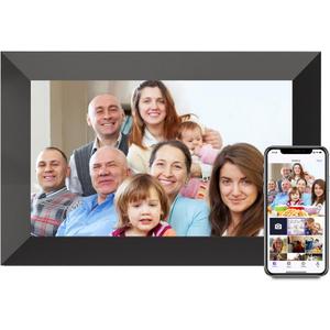 Uhale Digital Picture Frame, 10.1-inch High Definition Touch Screen, 16GB Memory, Digital Photo Frame with Automatic Rotation Feature.Mother's Day Gift (Black)