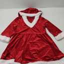Soyoekbt Women's Mrs. Claus Santa Costume Red V-Neck Adult Costume for Christmas XL