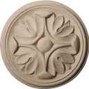 Ekena Millwork ROS05X05RACH Raymond Round Rosette, 5" W x 5" H x 3/4" P, Cherry