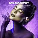 Xmenha Over The Ear Earbuds Open Ear Buds Headphones Over Ear Air Bone Conduction Earbuds Earphones Bone Conducting Air Bone Conduction Headphones Bluetooth Over-Ear Purple