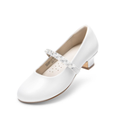 DREAM PAIRS Girls Dress Shoes Low Heels for Little Big Girl Mary Jane Shoes with Pearl Rhinestones Flower Girl Pumps Princess Wedding Party US 5