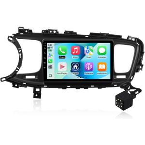 2+64G Android 14 Double Din Car Stereo for Kia Optima K5 2011-2015 with 9 Inch Touchscreen, Wireless Carplay/Android Auto, GPS, Bluetooth, FM/AUX-in, Steering Wheel Controls, Backup Camera
