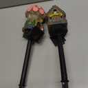 Rossesay 2 Pack Mushroom Fairy House Solar Light Spring Outdoor Garden Home Statue LED Light Fairy Lights for Outside Spring Garden Lawn Walkway Patio Yard Backyard Plant Decoration
