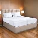 Ready To Rest 100% Egyptian Cotton Split California King Sheets Sets for Adjustable Bed 5 Piece, Fits Mattress Upto 16" Deep, Ultra Soft, Cooling Bed Sheets, White Solid