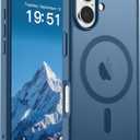 SUPFINE Magnetic for iPhone 17 Case (Compatible with MagSafe)(Military Grade Drop Protection) Translucent Matte Shockproof with Anti-Fingerprint Phone Cover 2025, Deep Blue