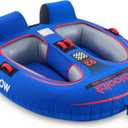 PEAKFLOW Towable Tube,Boat Tube,2 Rider Models,Tubes for Boating,PVC Liner and Full Nylon Cover, 2 Rider Velocita
