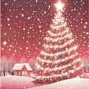 Christmas Shining Tree Dishwasher Magnet Cover Winter Snowflakes Xmas Stars Magnetic Sticker Dish Washer Door Panel Cover Fridge Kitchen Appliance Magnet Decal Sheet Decor 23x26 inch