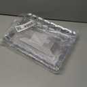 6 Pack Clear Plastic Serving Trays for Party, 9 x 13 Inch - Heavy Duty Plastic Trays for Food - Rectangular Party Serving Trays and Platters - Clear Disposable Trays