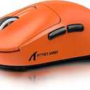 ATTACK SHARK X3 Wireless Gaming Mouse, 49g Ergonomic Computer Mouse, Triple Modes PAW3395 26K DPI Optical Sensor, 200h Battery Life, Programmable Buttons, Gaming Accessories for PC/Laptop/Mac(Orange)
