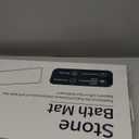 Stone Bath Mat Diatomaceous Earth Shower Mat Non-Slip Super Absorbent Diatomite Stone Bath Mats for Bathroom Floor Quick Drying Natural Easy to Clean(23.6''15.4" White)