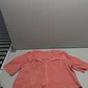 Womens Summer Boho Lace Half Sleeve Beach Tops Button Down V-Neck Chiffon Ruffle Trim Blouse Shirts Y2k Clothes (Large, Dark Pink)