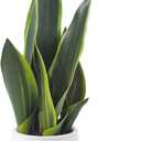 Artificial Snake Plant Potted, 15" Faux Plant, Suitable for Home Office Living Room Window Sill Indoor Decor Housewarming Gifts