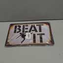 Funny Vintage Metal Signs "Beat It 12x8in for Bar Kitchen Decor