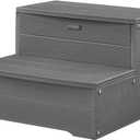 18'' Hot Tub Steps, HDPS Hot Tub Stairs, Waterproof Non Slip Outdoor Spa Steps, Multi-Use Porch Step, Wood Looking, Gray, Weight Capacity 600LBS
