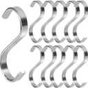 10PCS Gold S Shaped Hooks, 2.7 InchesPack Hangers Hooks for Living Room, Bathroom, Bedroom, Kitchen Hanging Clothes, Towels, Hats, Coats (Gold, 2.7inch)