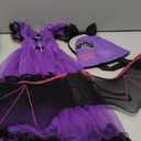 DNQCOS Girls Bat Halloween Costume Witch Cosplay Costume Tutu Dress Set for Kids Size 3-4year