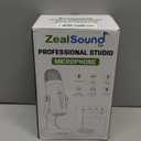 ZealSound Wireless Microphone,USB Mic for iPhone PC iPad Android Phone-Cordless Condenser Desktop Microphones with Mute Echo Monitor Volume Gain 2.4GHz for Podcast,ASMR,Gaming,YouTube Video/K66 Black