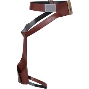 Knight Costume Belt Holster Adult Knight Cosplay Outfit Prop Accessories Halloween (Medium, Brown)