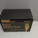 Dealusy 360 Count Extra Heavy Duty Gold Plastic Forks Disposable, BPA-Free, Heat Resistant, Solid and Durable Disposable Forks Bulk, Premium Plastic Forks heavy duty for Party Supply