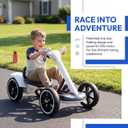MAOO Electric Go Kart for Kids, Foldable Ride On Toy Car for Toddlers Ages 2-4, Zero Assembly Battery Powered Go Kart with EVA Foam Tires, Adjustable Seat, Steering Wheel, 390 Motor, 3.73 MPH (White)