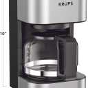 KRUPS Simply Brew Compact 5 Cup Coffee Maker: Stainless Steel Design, Pause & Brew, Keep Warm, Reusable Filter, Drip-Free Carafe