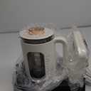 Electric Glass Cooker with Tea Strainer and Precise 1200W Button Temperature Control, Fast Heating, BPA Free, Easy to Clean for Tea and Coffee (White)