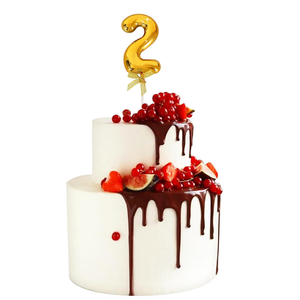 BEISHIDA 3D Number Cake Topper Gold 2 Numbers Happy Birthday Cake Topper 2nd 12th 30th 40th 50th Birthday Cake Toppers for Party Wedding Anniversary Decorations
