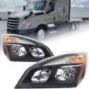 Duolctarms Halogen Headlight Headlamp Assembly Compatible for 2018-2024 Freightliner Cascadia Left Driver Side & Right Passenger Side