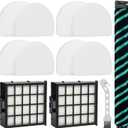 AZ4002 AZ4000 AZ4000C Filter Replacement Parts for Shark Power Detect Pro Max Upright Vacuum Cleaner -1 Roller Brush 2 HEPA Filters 4 Foam & Felt Filters 1 Cleaning Brush