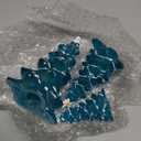 3 Pcs Christmas Trees Decoration Ocean Beach Resin Christmas Trees Crystal Blue Christmas Tree Tabletop Miniature Christmas Tree Figurine for Xmas Party Desktop Decor Gift Ornaments