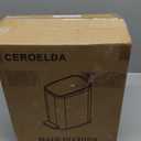 CEROELDA Small Bathroom Trash Can with Lid Soft Close-5L/1.3 Gal Slim Garbage Can-Metal Step Wastebasket-Rectangle Narrow Waste Bin for Office, Bedroom, Toilet, Live Room (Black)