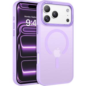 BENTOBEN Magnetic for iPhone 17 Pro Max Case 6.9" 2025,[Compatible with Magsafe]Slim Cute Matte Translucent Shockproof Drop Protective Bumper Women Men Phone Cover for iPhone 17 ProMax,Lavender Purple